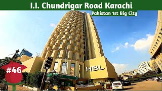 Walking In IIChundrigar Road Around H B L Bank Tower Karachi EasyWalks [upl. by Criswell242]