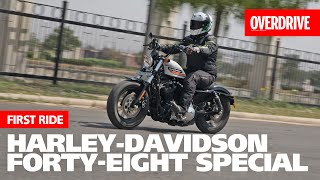 HarleyDavidson FortyEight Special  First Ride  OVERDRIVE [upl. by Enitsirhc280]