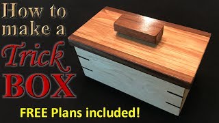 Woodworking How to make an awesome trick box  FREE plans [upl. by Bellamy32]