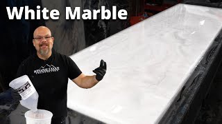 How to make White Exotic Marble with Epoxy  Stone Coat Epoxy [upl. by Nadda]