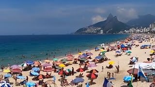 Ipanema beach Walk Rio de Janeiro  Brazil best beach  4K Video 360 [upl. by Eiral]