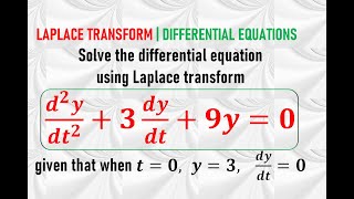 LAPLACE TRANSFORM  Homogeneous 2nd Order ODE  Example 4 [upl. by Gillespie]