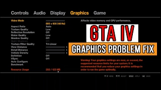 GTA IV  Commandlinetxt  Fix Graphics Settings Error  LowSpec PC  Intel HD 5500 [upl. by Enoitna]