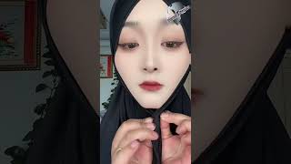 NEW CUTE HIJAB TUTORIAL WITH LAYERED shorts hijab hijabstyle hijabtutorial beautyframe [upl. by Anaahs]