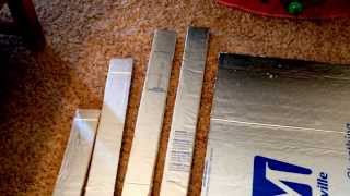 Video 1 DIY how to build a passive hot air collector solar heater with only a utility knife [upl. by Eetnod]