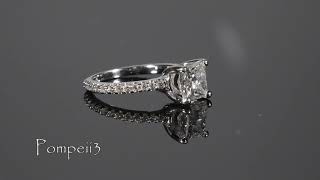 Princess Cut Diamond Engagement Ring 14k White Gold by Pompeii3 [upl. by Hsac]