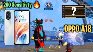 Oppo A18 Free Fire Sensitivity  Hud  Dpi Settings  Oppo A18 Free fire Headshot Settings [upl. by Bard]