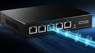 Binardat 5 Port 2 5G Switch 5 x 2 5 Gigabit RJ 45 Base T Ports switch utile per ripartire la 2 5 g [upl. by Akenal]