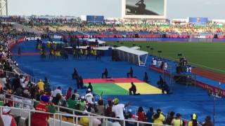 En vidéo  Cérémonie d’ouverture avant le coup du premier match de la CAN 2017 1e partie [upl. by Alehs]