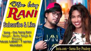 ore Taing Rani New Mundari romantic Songs  Boby amp Porayni Singh  mundarisong birsamunda [upl. by Dennie]