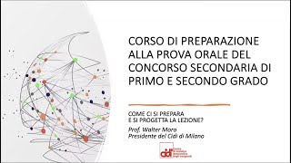 Corso per la Prova Orale del Concorso Secondaria di Primo e Secondo Grado [upl. by Raffaello]