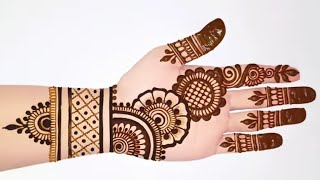 Stylish Simple Mehndi design for hands Easy Mehandi ka design Mehandi Mehndi designsHenna मेंहदी [upl. by Yleik]