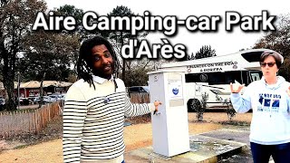 Aire CAMPINGCAR PARK Arès Gironde 33 [upl. by Hgalehs]