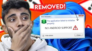 Microsoft Removed Android App Support From Windows 11 🤐 Biggest Changed For 11 User [upl. by Odnumyer]