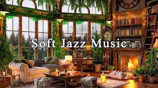 Jazz Relaxing Music to Work Relax ☕ Soft Jazz Music amp Fireplace Sounds at Cozy Coffee Shop Ambience [upl. by Black]