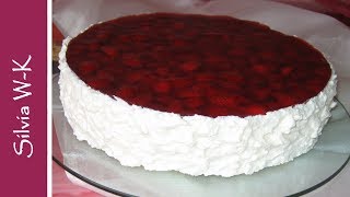 Erdbeerkuchen  einfaches und leichtes Rezept  Strawberrycake [upl. by Yard283]