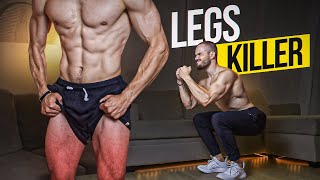 Unstoppable LEG Workout at Home NO REST [upl. by Tay]