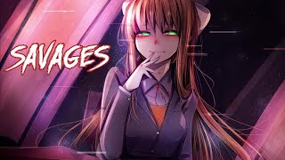 Nightcore  Savages「1 Hour」Lyrics [upl. by Atalanti]