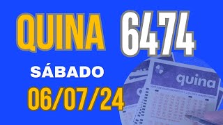 Resultado da Quina 6474 de hoje  Resultado da Quina 6474 0607 [upl. by Anar]