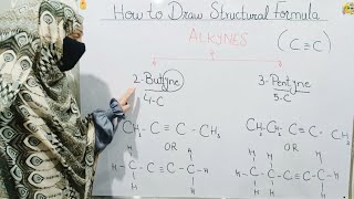 How to Draw Structural Formula for Alkynes  Chemistry Class 10 Chapter 12 Hydrocarbons  Chemistry [upl. by Assedo]