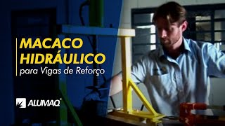 Macaco hidráulico para vigas de reforço [upl. by Sarad]