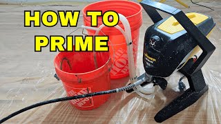 How to Prime Wagner Paint Sprayer  Control Pro 170 [upl. by Arraeit]