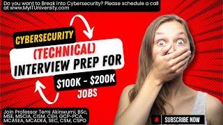 🔥 Cybersecurity Technical Interview Prep for 100000  200000 Jobs [upl. by Nilre72]