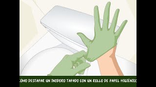 Cómo destapar un inodoro tapado con un rollo de papel higiénico [upl. by Elamaj]