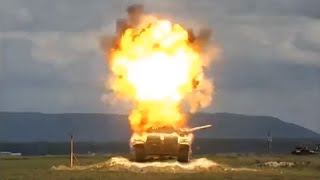 TOW Missile vs T72 Tank In Slow Motion [upl. by Adniral]