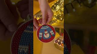 🎄✨ Weihnachtliche rote Diamantornamente auf Holzplatten – DIY ✨🎄 [upl. by Enram933]