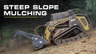 ASV RT120 Forestry Steep Slope Mulching [upl. by Salmon]