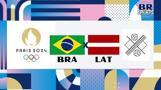 BRASIL X LETÔNIA  AO VIVO COM IMAGENS  OLIMPÍADAS PARÍS 2024  VÔLEI DE PRAIA FEMININO QUARTAS [upl. by Amles19]