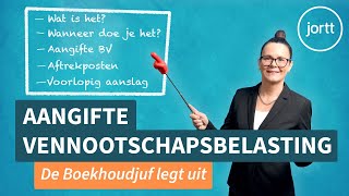 Aangifte vennootschapsbelasting  Cursus boekhouden door de boekhoudjuf [upl. by Aihcsrop]