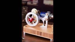 ENJOMOR Rhombic Hot Air Stirling Engine Model  EngineDIY [upl. by Humfrid866]