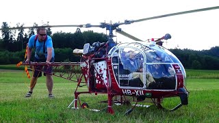 WORLD LARGEST RC SCALE SA315B LAMA RC TURBINE MODEL HELICOPTER [upl. by Assiral]