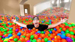 I FILLED MY ISLAND HOUSE WITH BALL PIT BALLS [upl. by Suez]