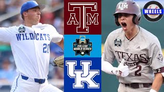 3 Texas AampM v 2 Kentucky  Winners Bracket College World Series  2024 College Baseball Highlights [upl. by Lowe421]