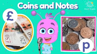 British Coins and Notes  Sing Along Song [upl. by Atikel]