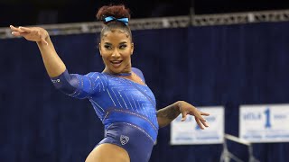 UCLAs Jordan Chiles claims floor championship with 99875 in NCAA semifinals  Womens Gymnastics [upl. by Renzo]