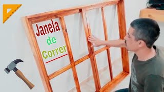 Janela de correr  Janelão  Madeira  Como fazer [upl. by Namajneb]