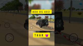 4x2 vs 4x4 thar compition 😈 thar shorts [upl. by Litha306]