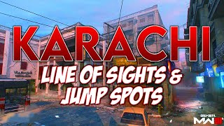 KARACHI JUMP SPOTS LINE OF SIGHTS amp CALLOUTS for MW3 RANKED PLAY [upl. by Aistek]