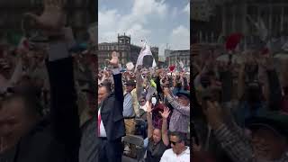 AMLO Consulta a Mano Alzada sobre la ReformaAlPoderJudicial en el Zócalo durante su 6° Informe de [upl. by Born]