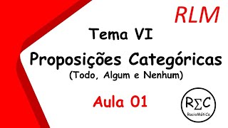 Tema VI  Proposições Categóricas  Aula 01 [upl. by Tad]