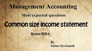 Common size income statement [upl. by Nayb]