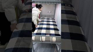 Single dormitory mattress is breathable moistureproof foldable and easy to carry [upl. by Garcon911]