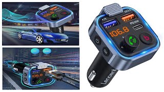 LENCENT FM Transmitter inCar AdapterTypeC PD 20W QC30 [upl. by Boggers]