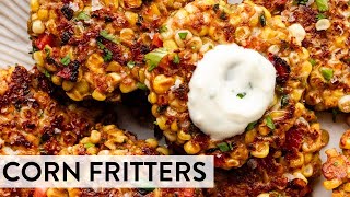 Corn Fritters  Sallys Baking Recipes [upl. by Idihc]