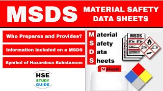 What is MSDS in hindi  MSDS  Material Safety Data Sheet  Safety Data Sheet  HSE STUDY GUIDE [upl. by Irihs]