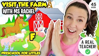 Learn Farm Animals with Ms Rachel  Animal Sounds Old MacDonald Had A Farm  Videos for Toddlers [upl. by Dincolo]